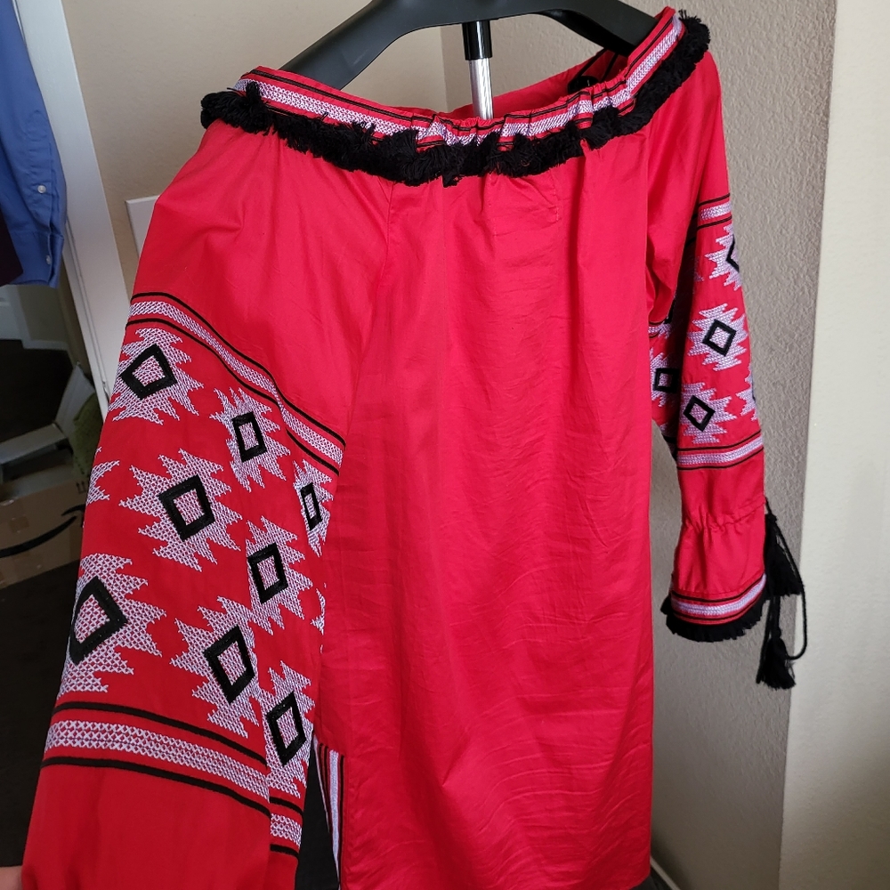 Style Keepers red embroidered dress
